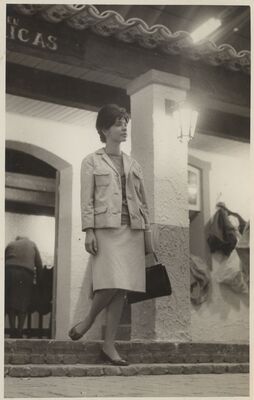 [Clarice Herzog descendo degraus]